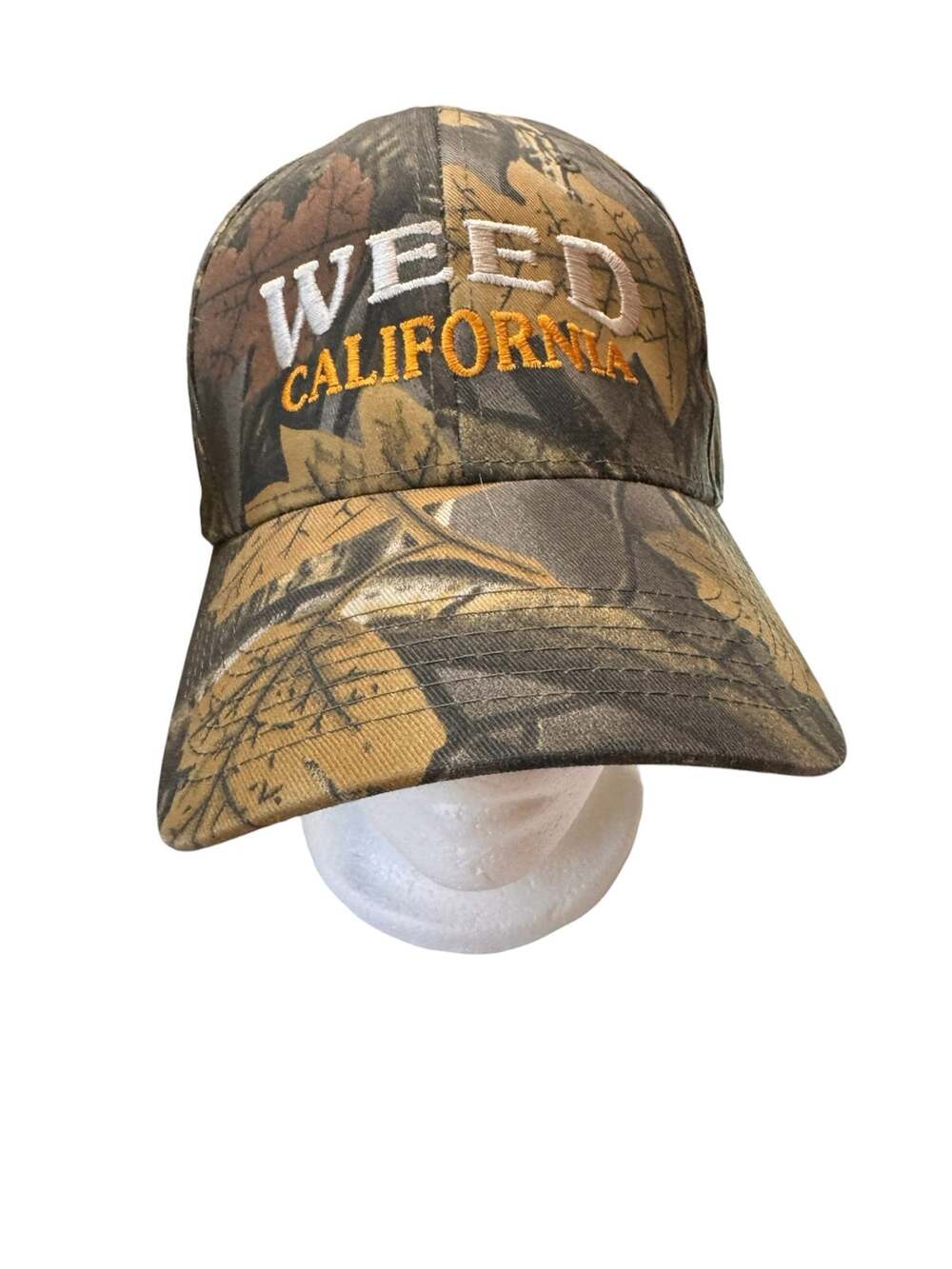 Weed California Camo Print Cotton Cap Adjustable One Size Adult OSFM Green Brown